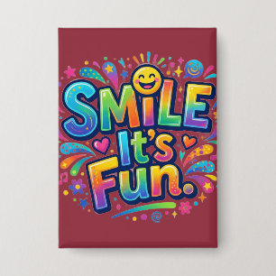 Badge T-Shirt Sourire C'est Amusant – Graphique Vibes Po