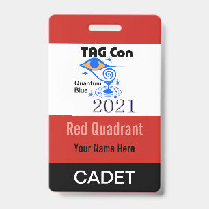 Badge TAG Con 2021 - Quadrant Rouge - Insigne de Cadet