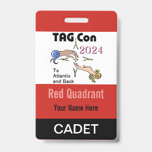 Badge TAG Con 2024 - Quadrant Rouge - Insigne de Cadet