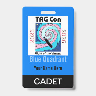 Badge TAG Con 2026 - Quadrant Bleu - Insigne de Cadet