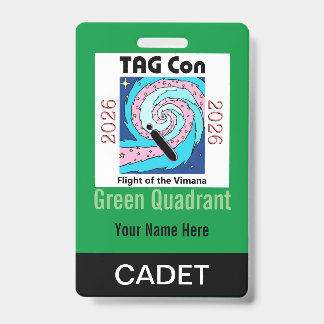 Badge TAG Con 2026 - Quadrant Vert - Insigne de Cadet