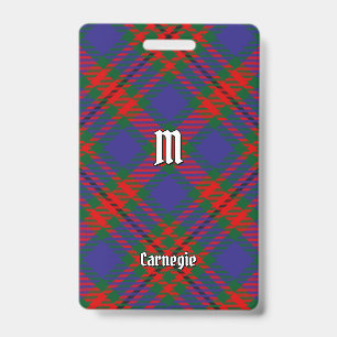Badge Tartan du clan Carnegie