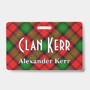 Badge Tartan du clan Kerr Snappy