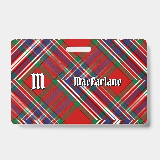 Badge Tartan rouge Clan MacFarlane (Avant)