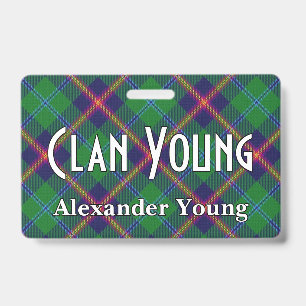 Badge Tartan vif de jeunes de clan