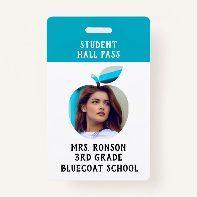 Badge Teacher Photo Apple School ou pass étudiant (Devant)