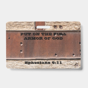 Badge Texte biblique Ephésiens 6 Revêtez-vous de l'Armur