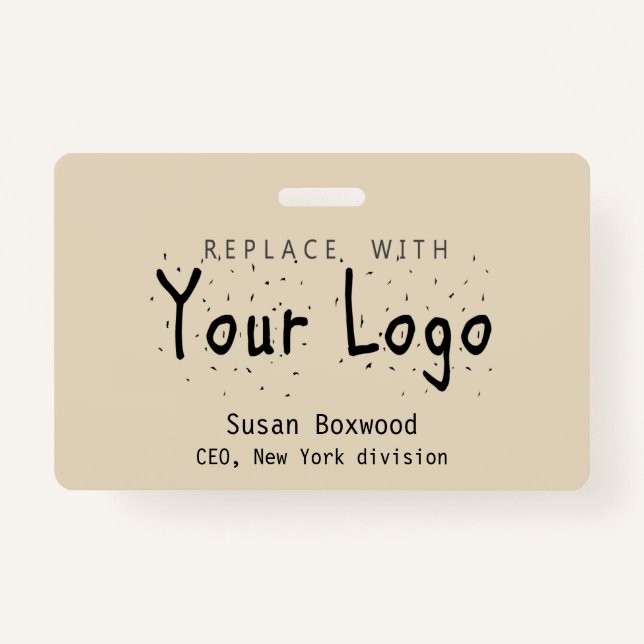 Badge Texte de remplacement du logo personnalisé de badg (Devant)