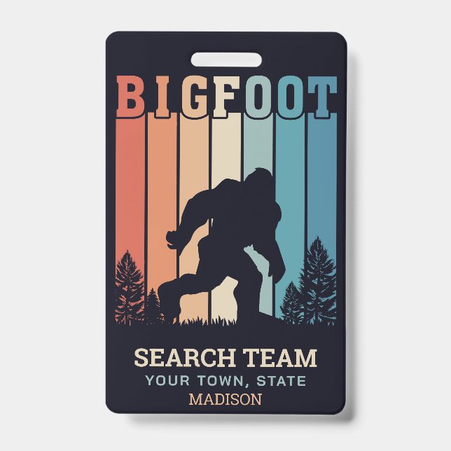 Badge Texte personnalisé Bigfoot (Avant)
