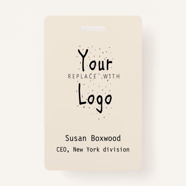 Badge Texte personnalisé de remplacement du logo de badg (Devant)