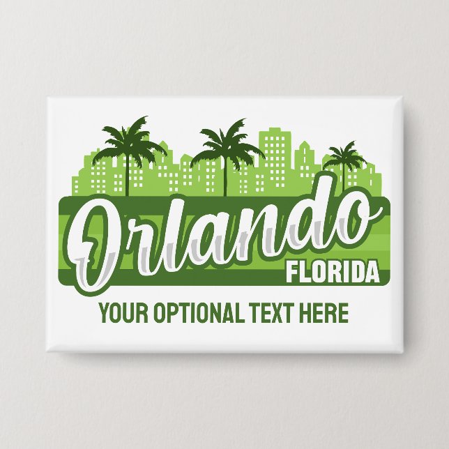 Badge Texte personnalisé Orlando Floride (Recto)