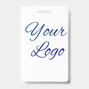 Badge texte simple minimal ajoutez votre logo/dessin ici