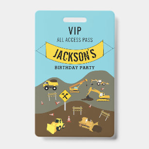 Badge Thème de fête d'anniversaire sur le site de constr