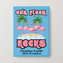 Thème de fête flamant rose pour réunion de famille