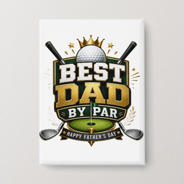 Badge Thème « Meilleur papa au par » (Recto)