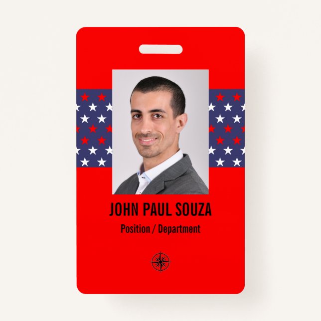 Badge Thème politique Insigne d'identification de sécuri (Devant)