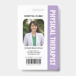 Badge Thérapeute physique du client Personnel médical Vi