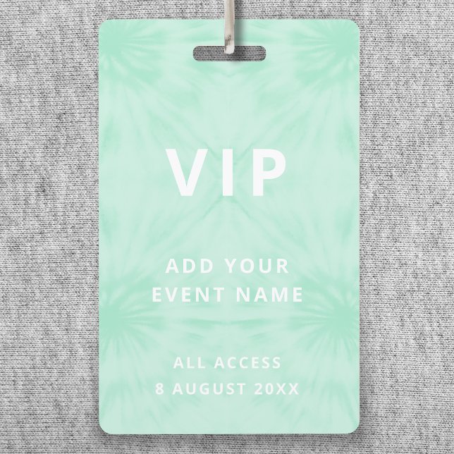 Badge Tie Dye | Concert au Festival Vert Menthe VIP Évén (Créateur téléchargé)