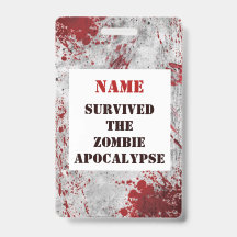 Tour de cou sang personnalisé Apocalypse Zombie