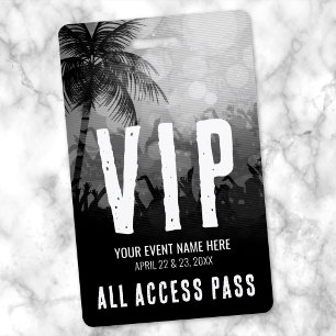 Badge TOUS LES ACCÈS Black White Event VIP
