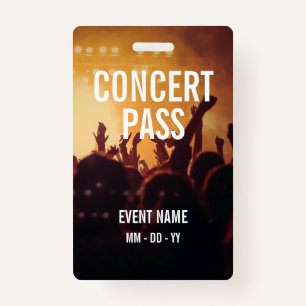 Badge Tous Nom d'accès Photo Concert personnalisé