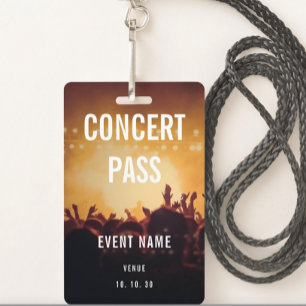 Badge Tous Nom d'accès Photo Concert personnalisé