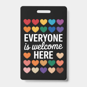 Badge Tout le monde est le bienvenu ici LGBTQ