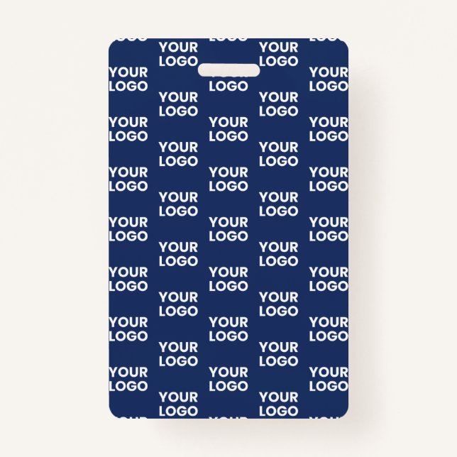 Badge Toute image ou logo commercial modifiable Dark Nav (Devant)