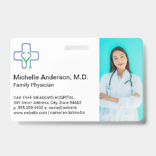 Badge Travailleur des soins de santé Modèle de médecin