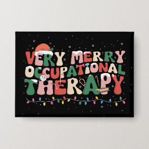 Badge Très joyeuse thérapie occupationnelle de Noël OT N
