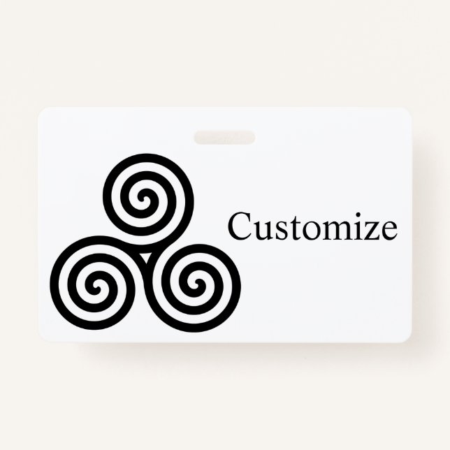Badge Triple spirale noire Thunder_Cove (Devant)