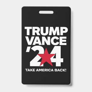 Badge Trump Vance 2024 Votez Trump 2024 Élection