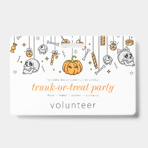 Badge Trunk or Treat Modern Chic Halloween Party