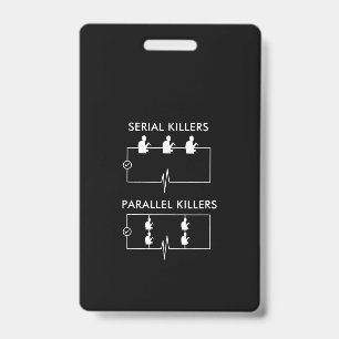 Badge Tueurs en série Tueurs parallèles Électricien Drôl