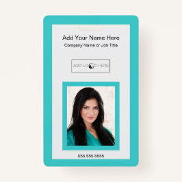 Badge Turquoise ajouter l'identification du logo photo