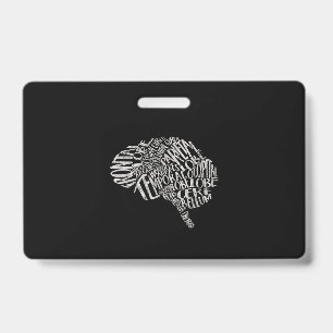 Badge Typographie du cerveau RN Neuroscience