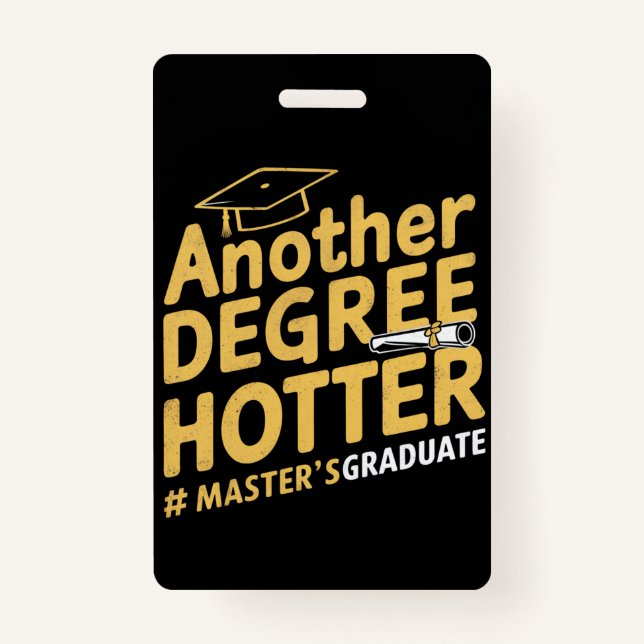 Badge Un autre diplôme Hotter Master's Graduation (Devant)