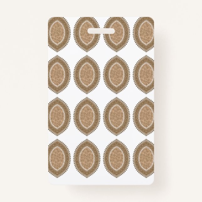 Badge Un tapis rectangulaire avec un motif géométrique c (Devant)