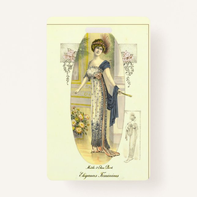 Badge Une élégante plaque de mode Signet personnalisé (Devant)