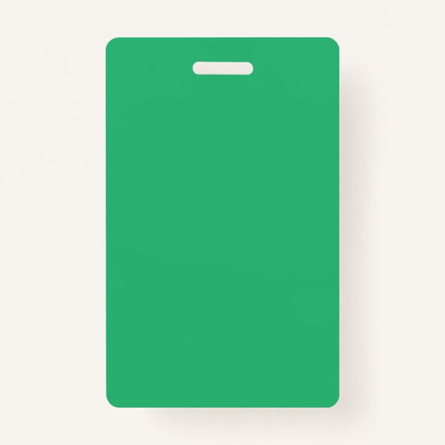 Badge Une feuille verte vif avec des veines proéminentes (Devant)