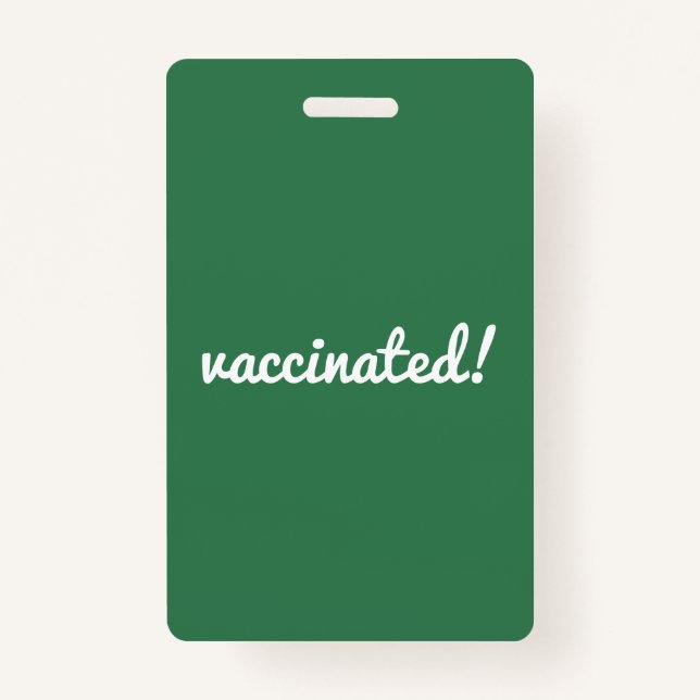 Badge Vacciné | Coronavirus Covid Pro Vaccine Vert (Devant)