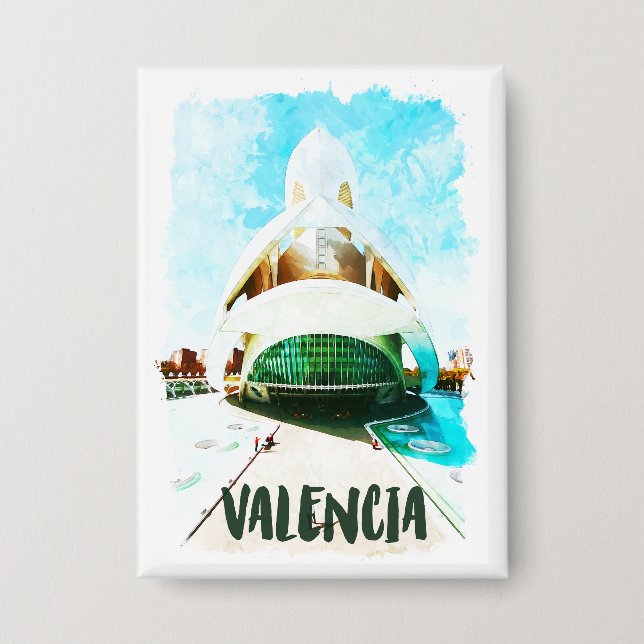 Badge Valencia Espagne Palau de les Arts Reina Sofía (Recto)
