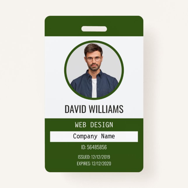 Badge Vert | Entreprise de photo professionnelle (Devant)