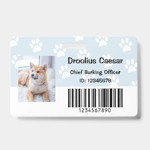 Badge Vétérinaire Soins Animaux de Compagnie Photo Perso