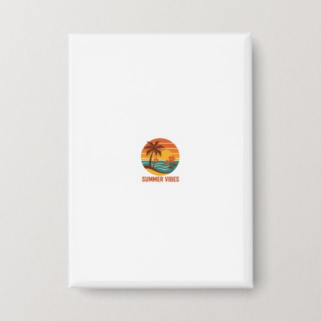 Badge Vibes d'été - Conception lumineuse, tropicale et a (Recto)