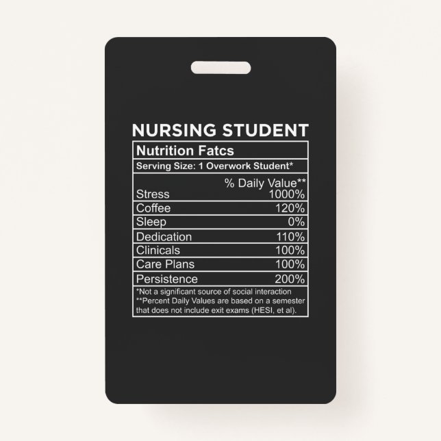 Badge Vie infirmière | Étudiants en soins infirmiers - D (Devant)