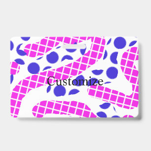 Badge Vilain rose / bleu pois Thunder_Cove 