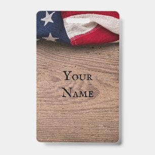 Badge Vintage American Flag