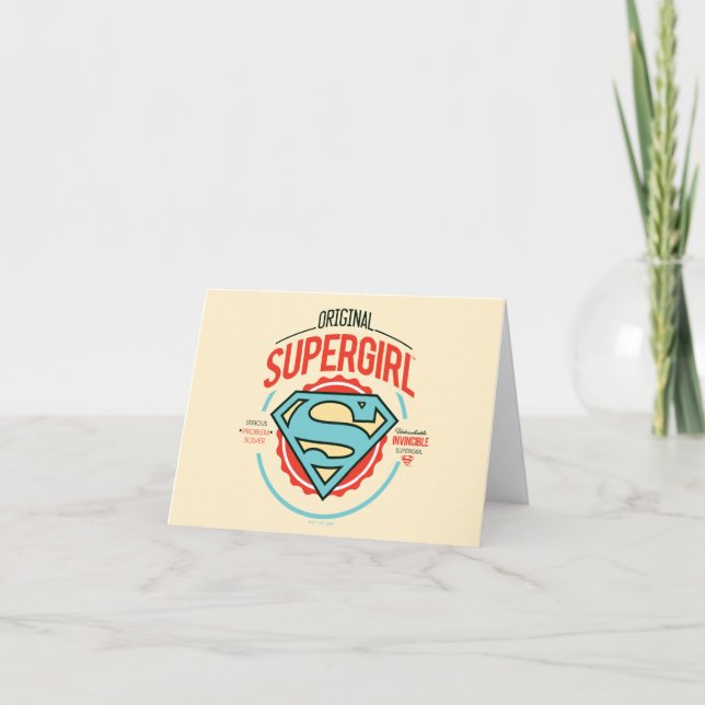 Badge Vintage du logo original Supergirl (Devant)