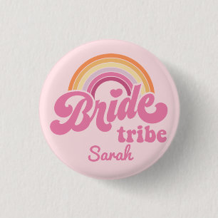 Badge Vintage Tribu Arc-en-ciel de la Mariée
